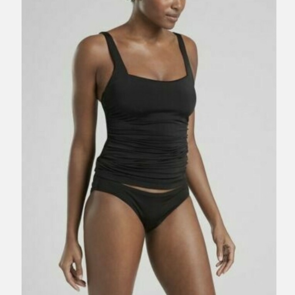 Athleta Square Neck Bra Cup Tankini Swim Top NEW